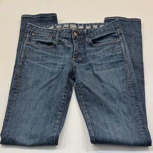 Earnest Sewn Dark Blue Straight Leg Jeans. Size 28